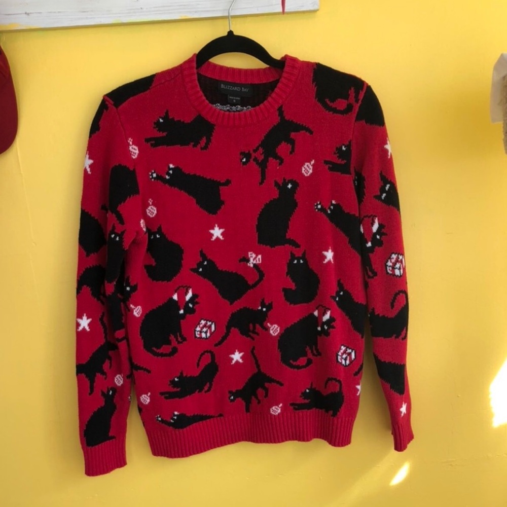 Black Cat Christmas Sweater